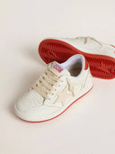 Young Ball Star in leather with cream-colored star and red leather heel tab