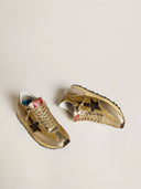 Women's Sky-Star in leather with light blue leather star and white heel tab
