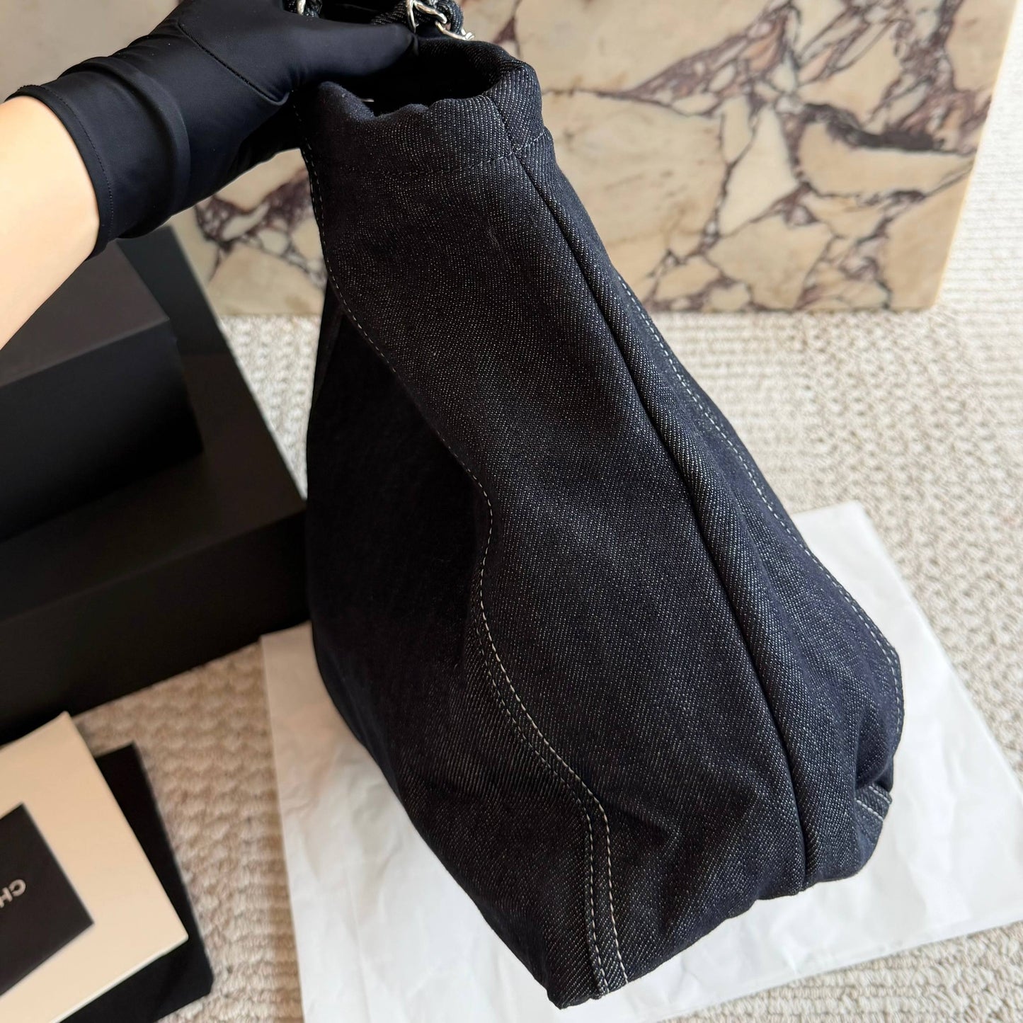 Cuero | Denim Shoulder Tote