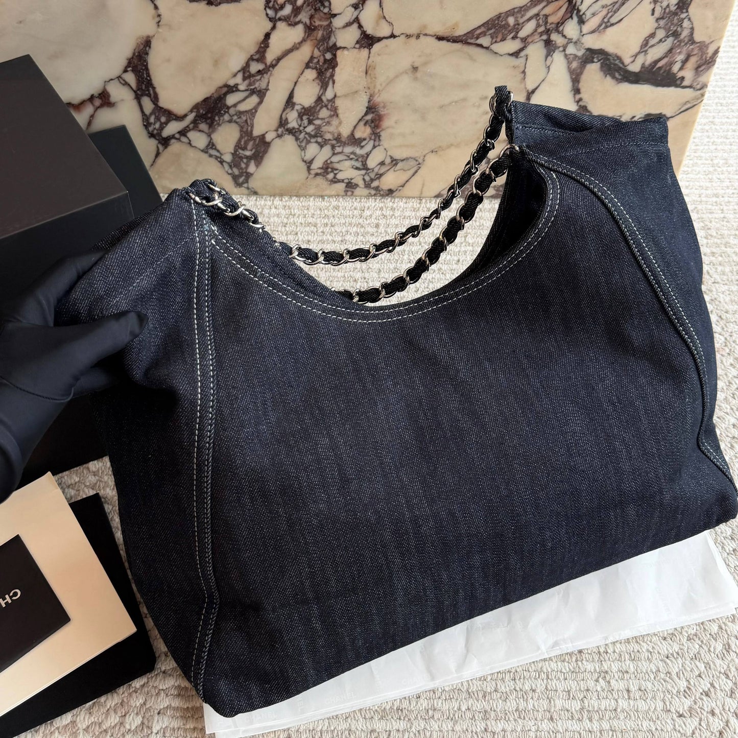 Cuero | Denim Shoulder Tote