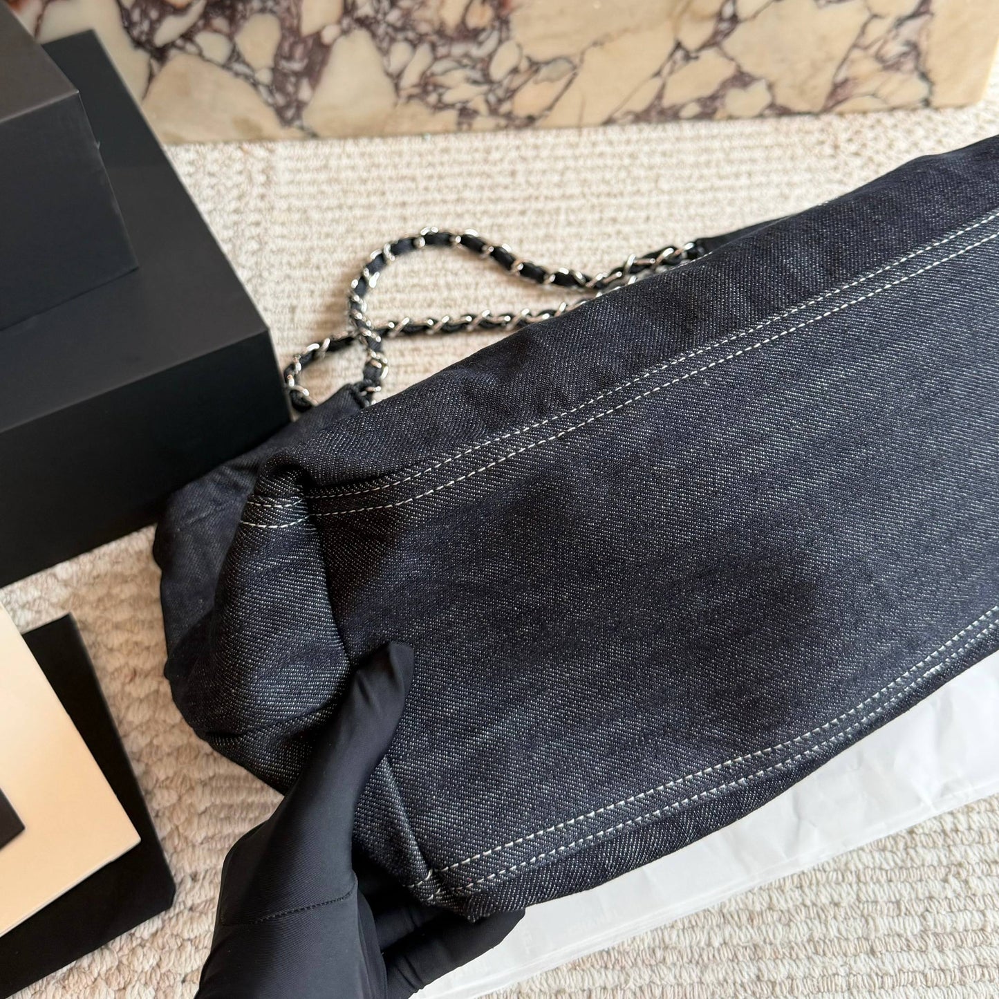 Cuero | Denim Shoulder Tote
