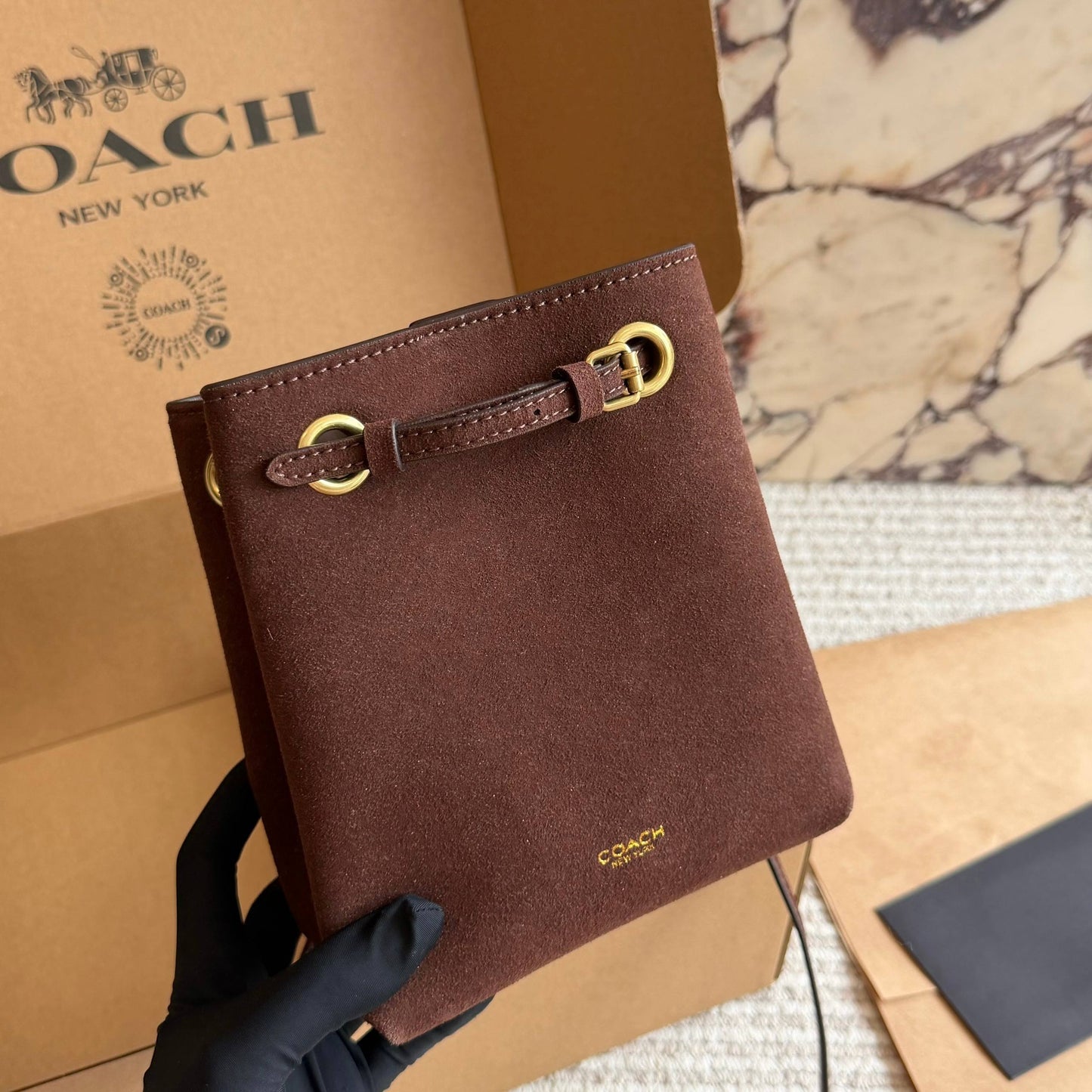 Cuero | Suede Wrap Crossbody Bag