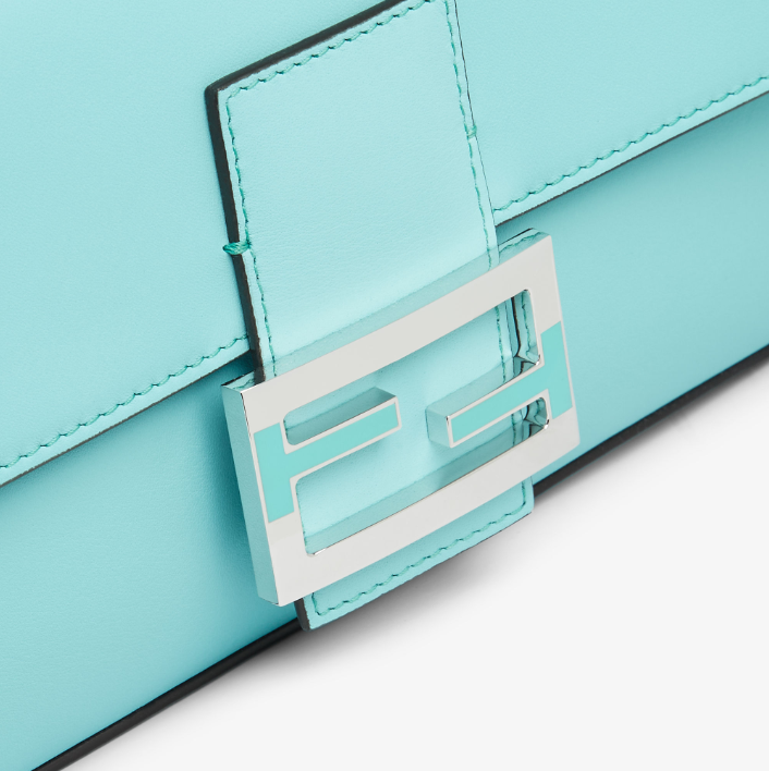 Cuero | Baguette Tiffany & Co. bag x in Tiffany Blue leather