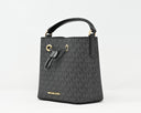 MICHAEL KORS SURI Small Logo Bucket Crossbody Black Signature Canvas