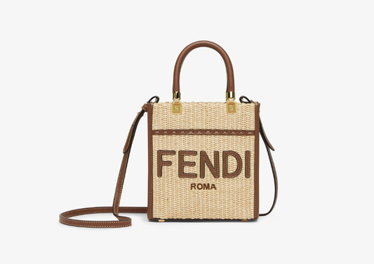Cuero | Mini Sunshine Shopper Beige cotton fibre mini-bag